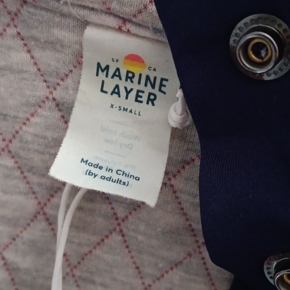 Marine Layer Women's Red Corbet Reversible Button Up Sweatshirt Size XS - Picture 9 of 13